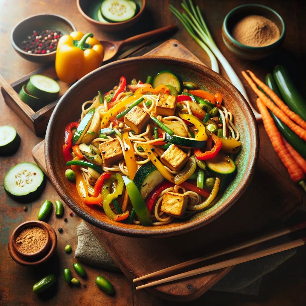 Asiatische Gemüse-Nudel-Pfanne