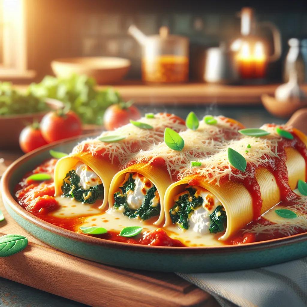 Cannelloni mit Ricotta und Spinat