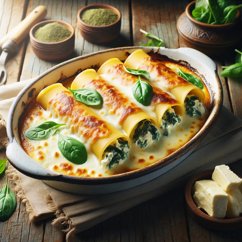 Cannelloni mit Spinat und Ricotta