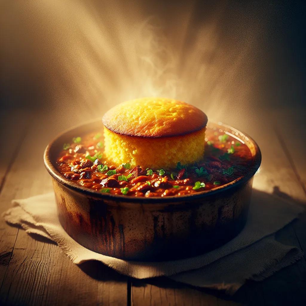 Chili mit Maisbrotkruste