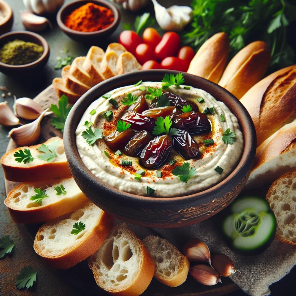 Cremiger Dattel-Knoblauch-Dip