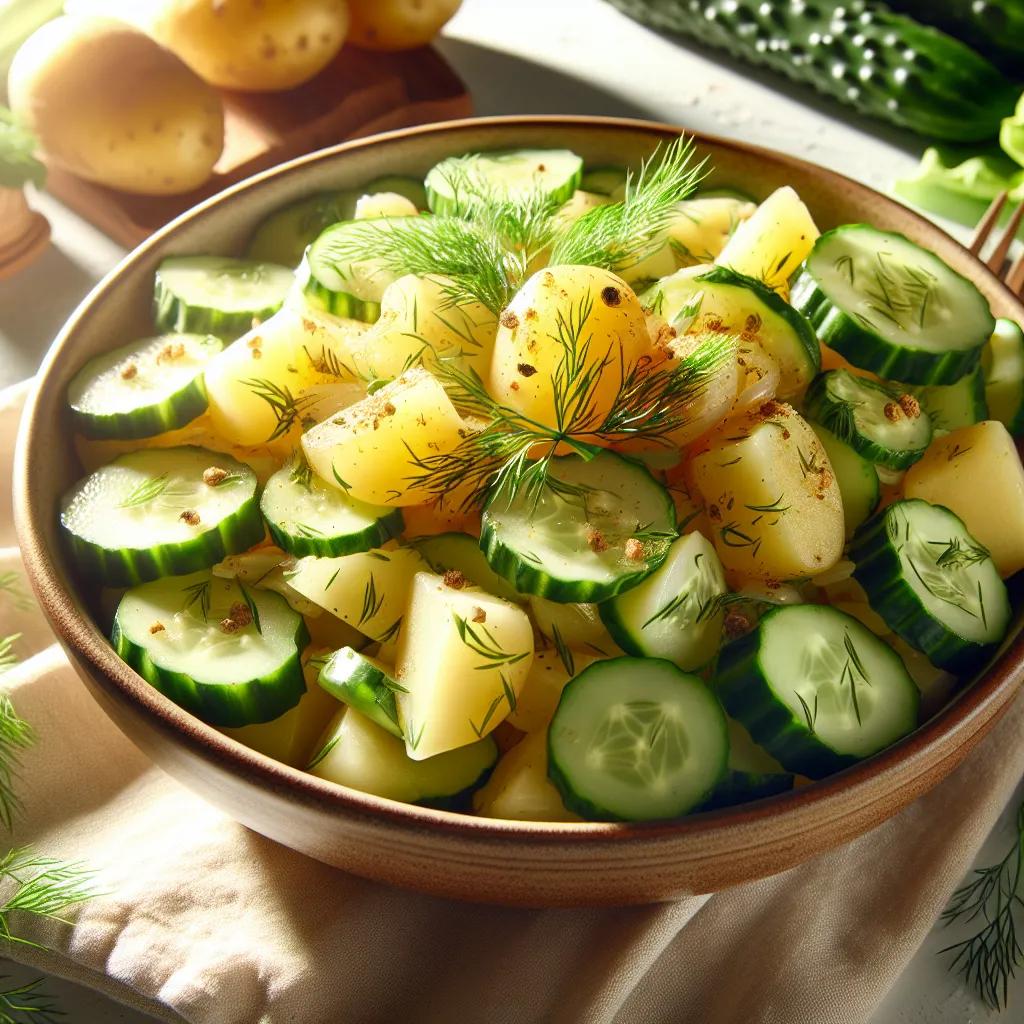 Kartoffelsalat mit Dill und Gurken