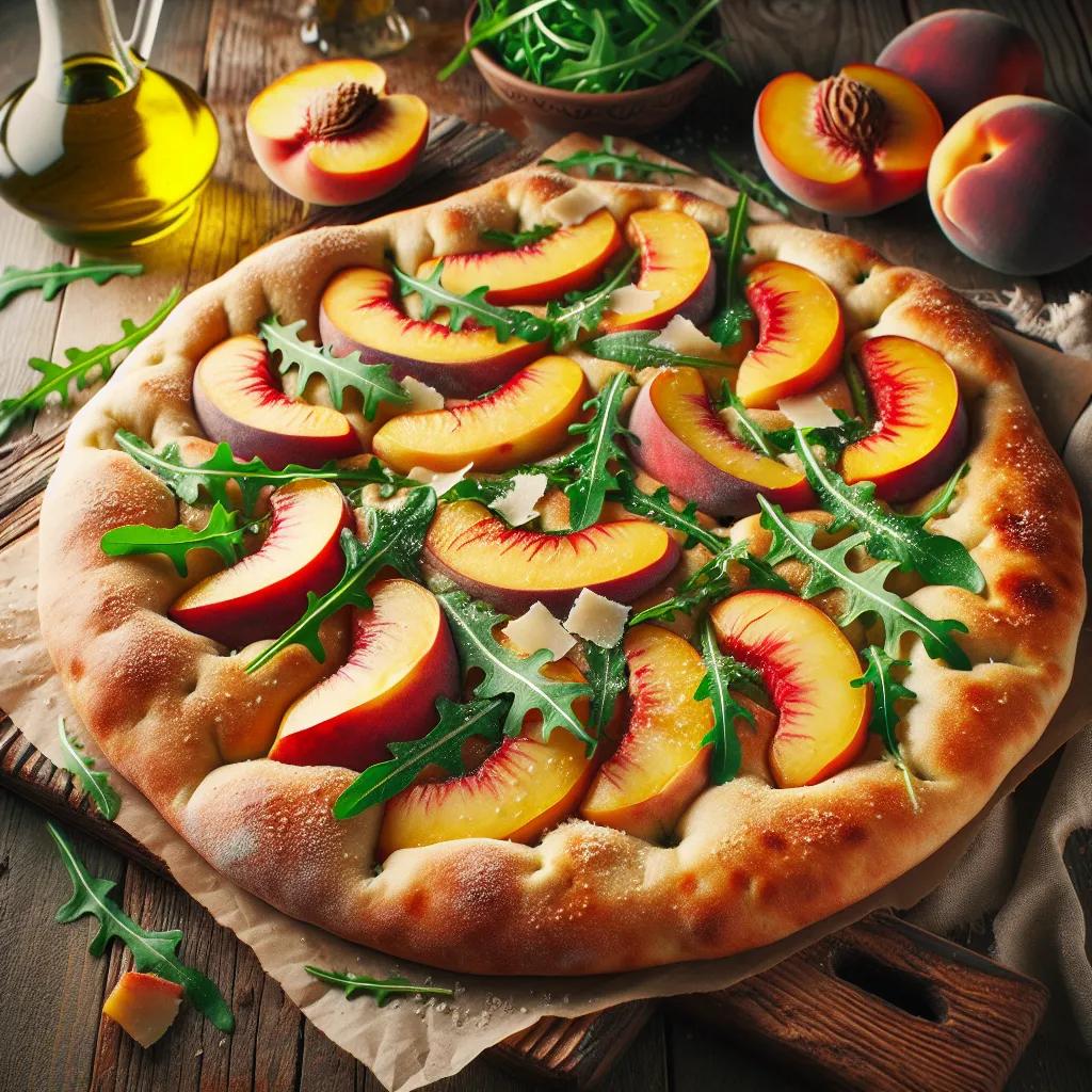 Einfache Pfirsich-Focaccia