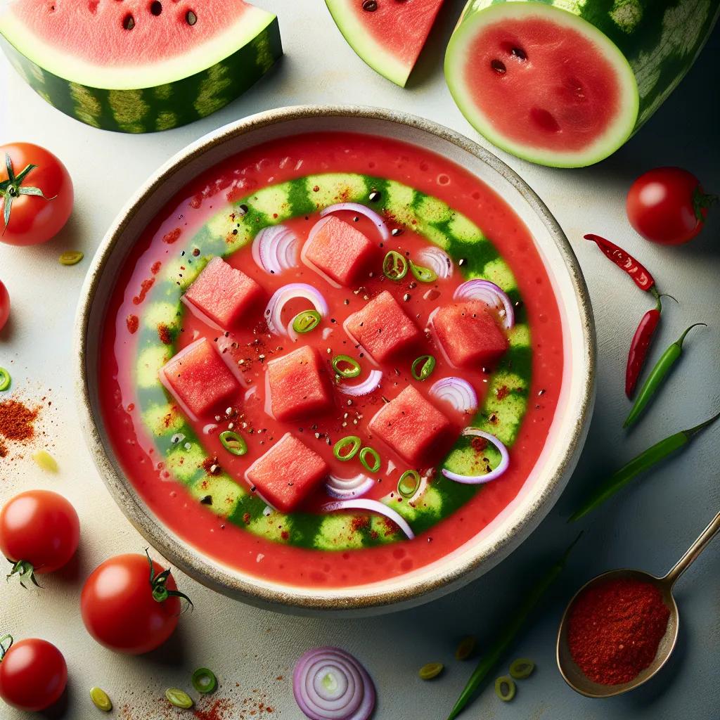 Einfache Wassermelonen-Gazpacho