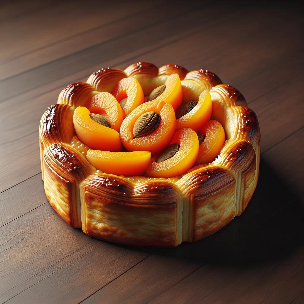 Einfacher Plunderteig mit Marzipan und Aprikosen