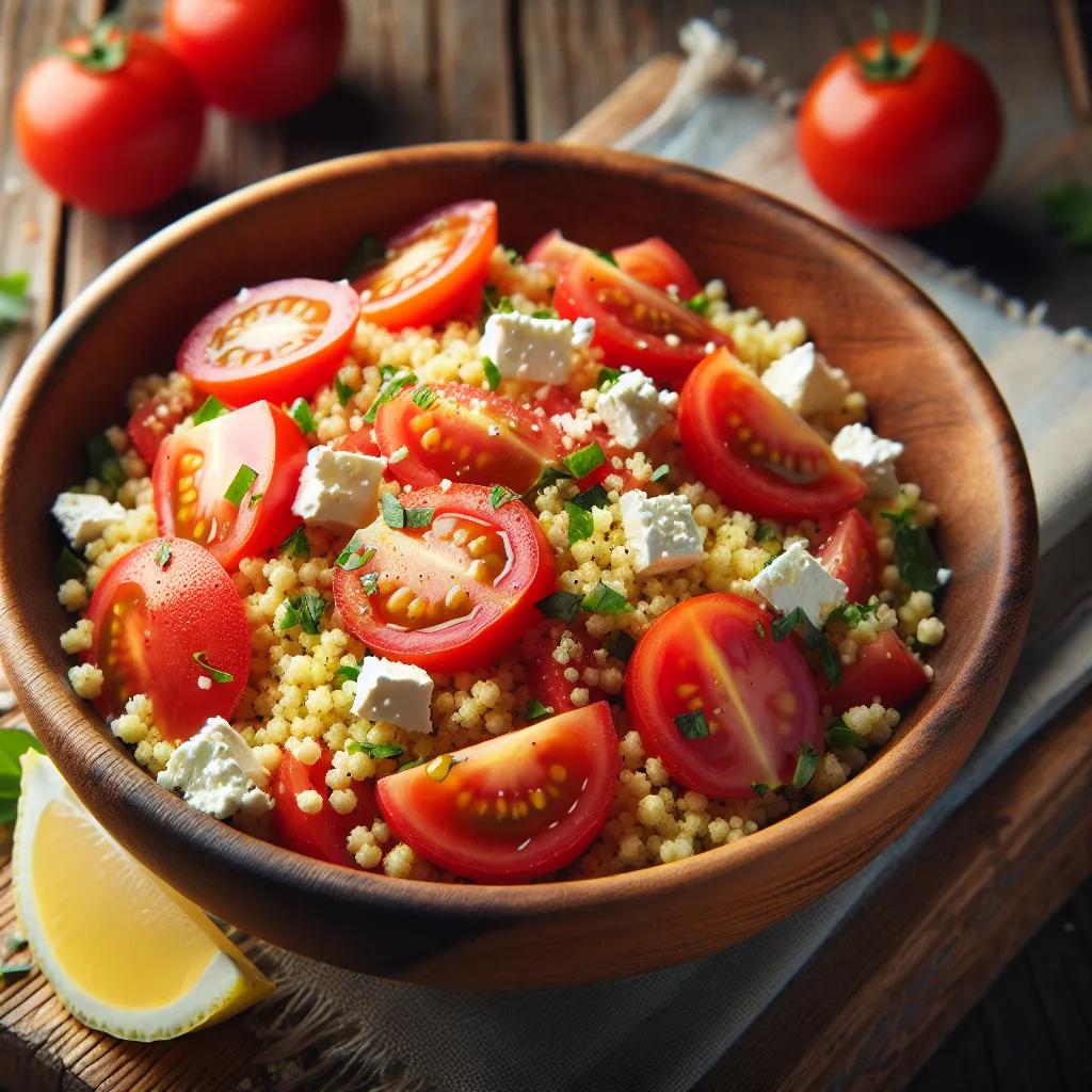 Frischer Couscous-Salat mit Feta und Kräutern