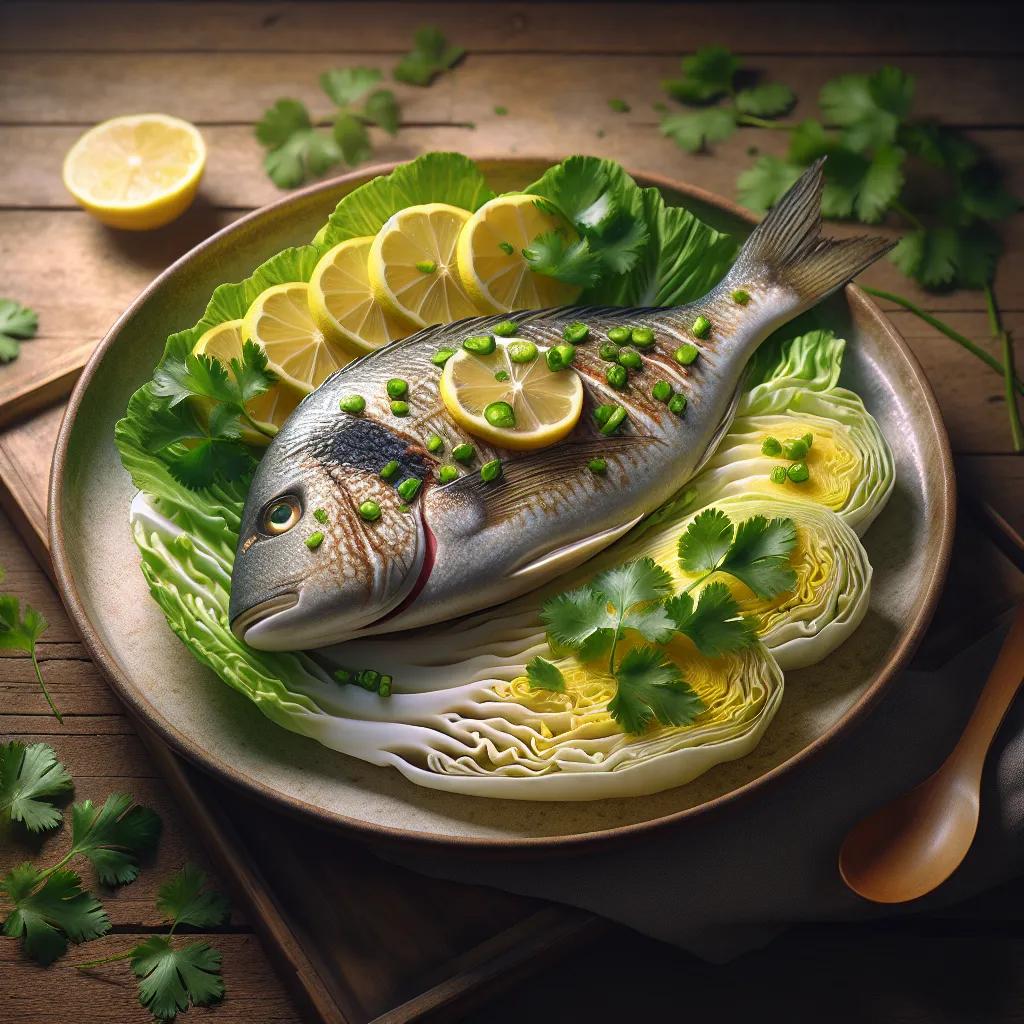 Gedünstete Dorade mit Chinakohl