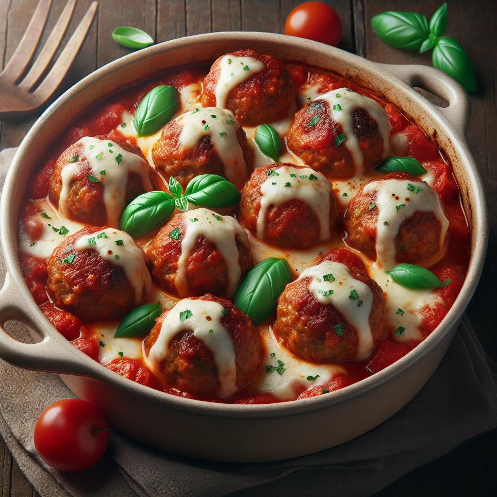 Gefüllte Hackbällchen mit Tomatensauce