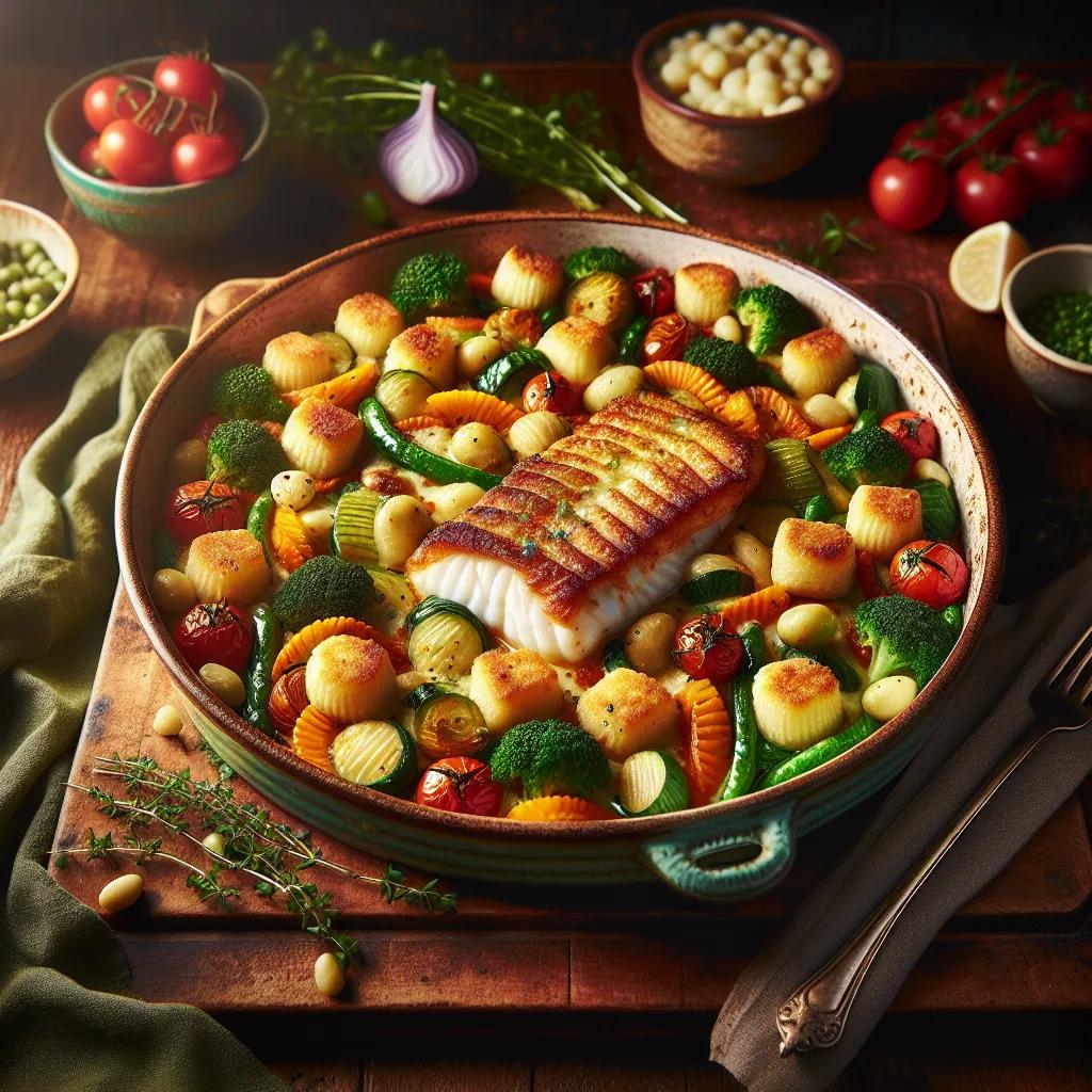 Gemüseauflauf mit Zander