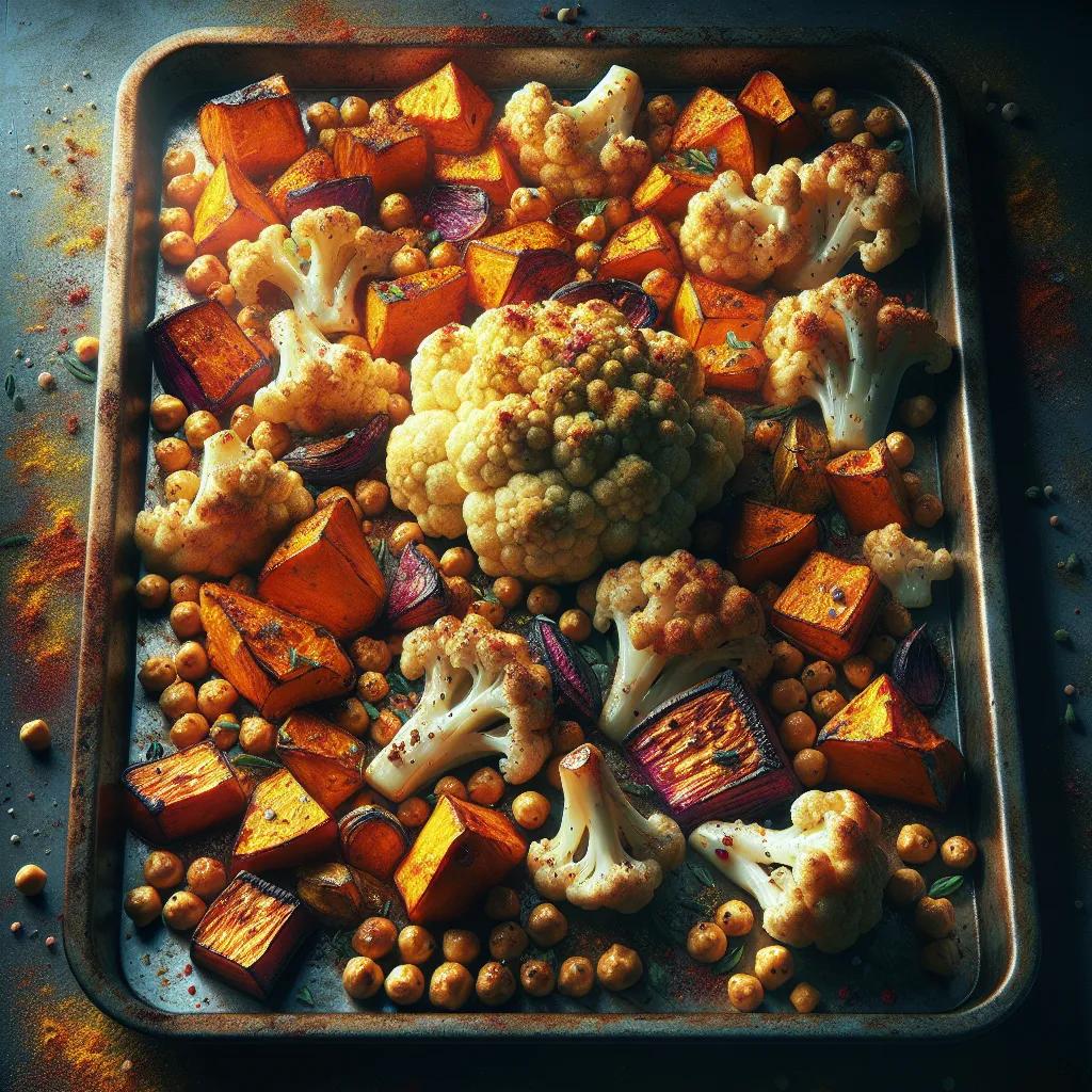 Geröstetes Gemüse mit Kichererbsen