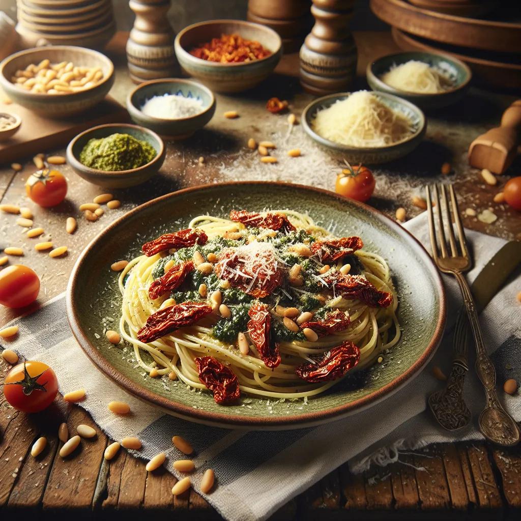 Getrocknete Tomaten Pesto Nudeln