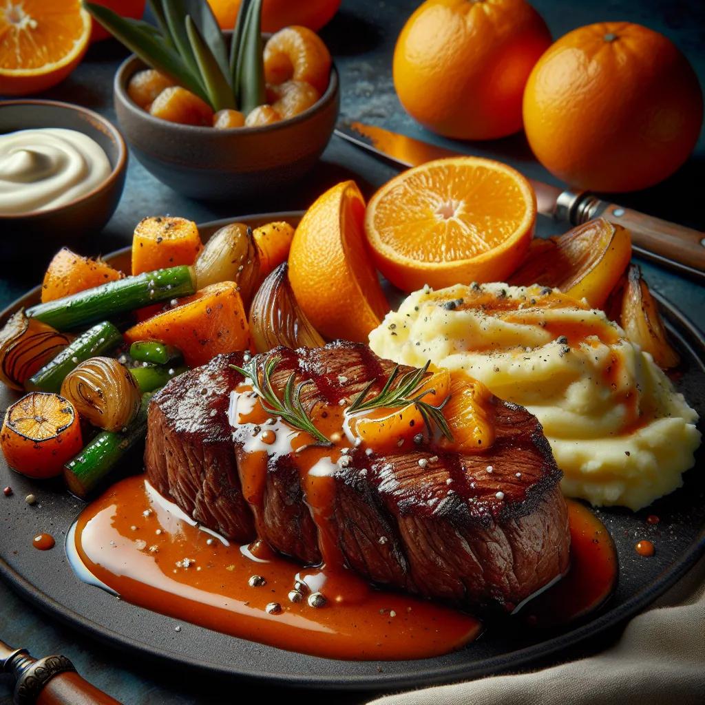 Hirschsteaks mit Orangen-Sauce ohne Alkohol