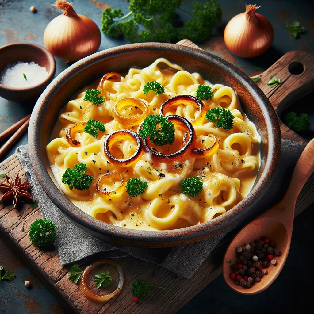 Käsespätzle mit Zwiebeln