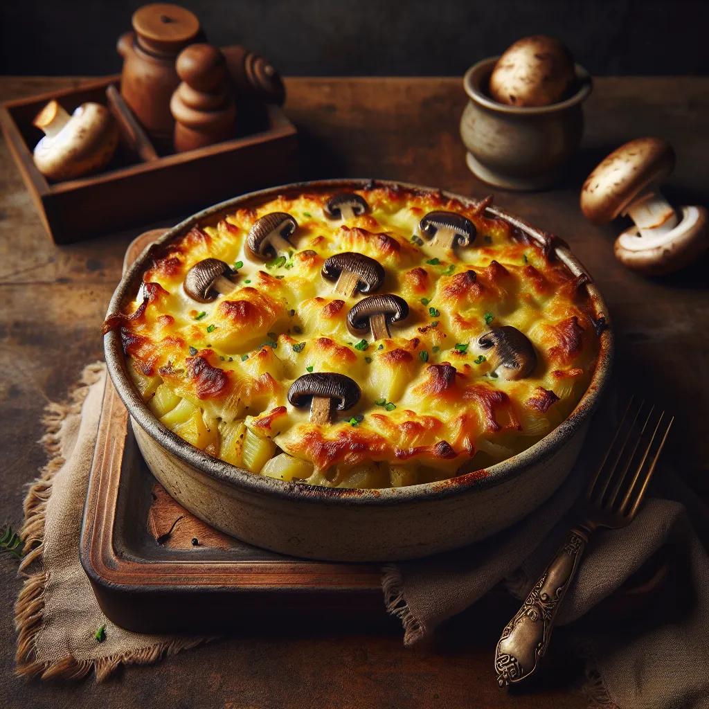 Kartoffel-Champignon-Gratin