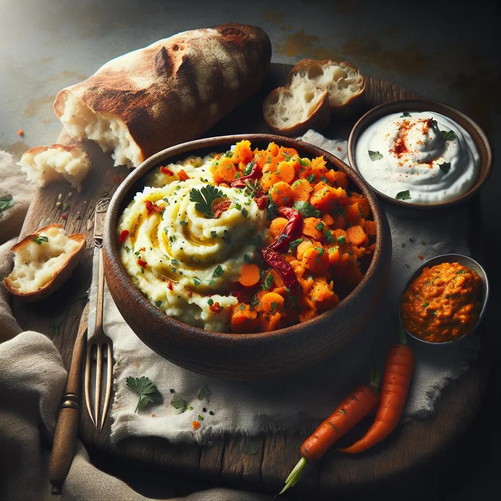 Pikantes Kartoffel-Karotten-Püree mit Würziger Note