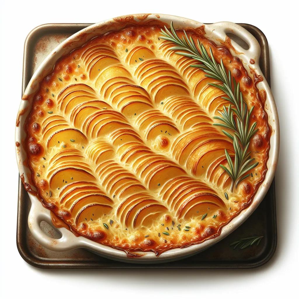 Kartoffelgratin mit Knoblauch und Käse