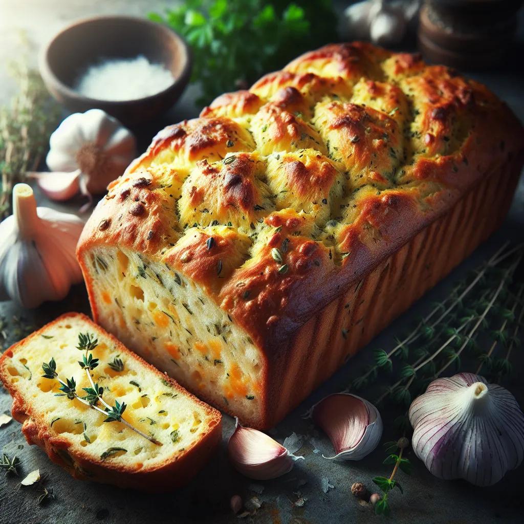 Knoblauch-Kräuter-Käsebrot