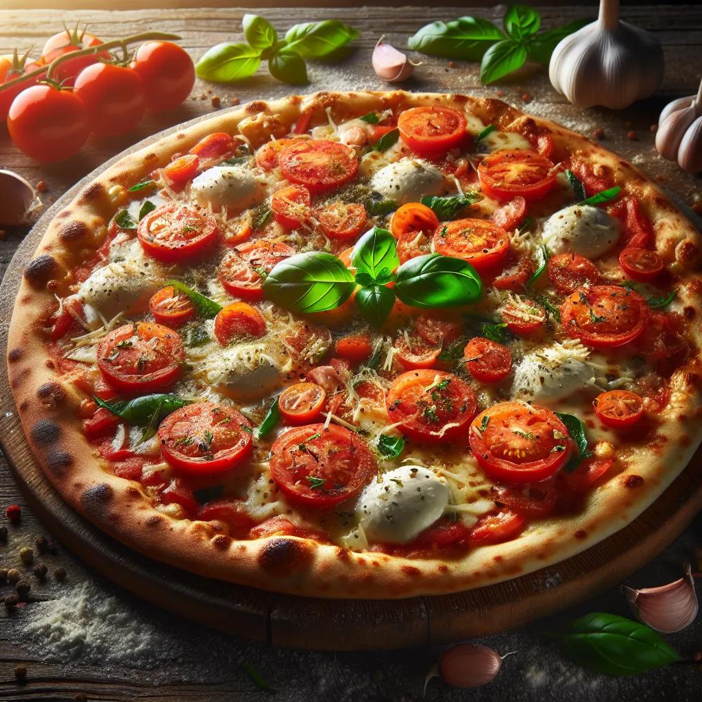 Knoblauch-Oregano-Fladenbrotpizza