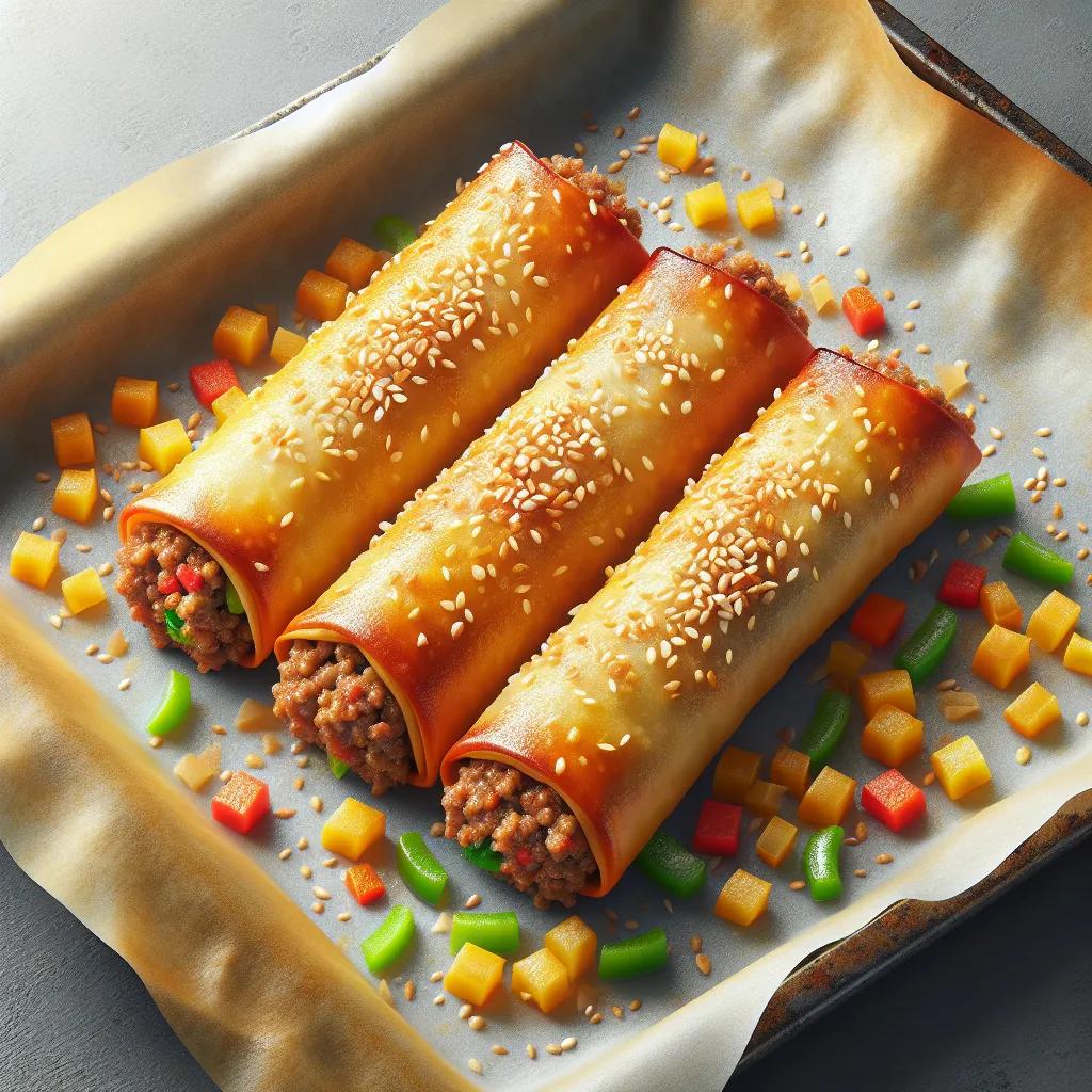 Knusprige Frühlingsrollen aus dem Ofen