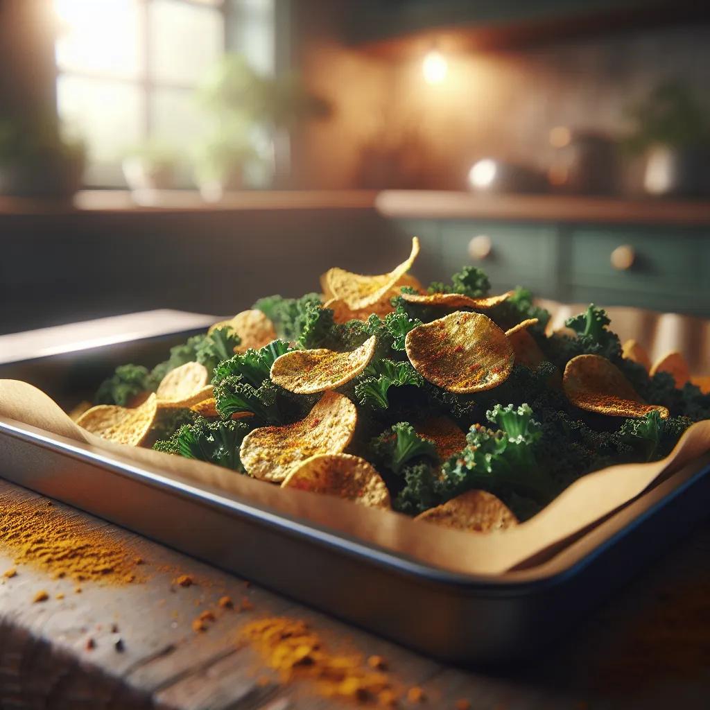 Knusprige Grünkohlchips