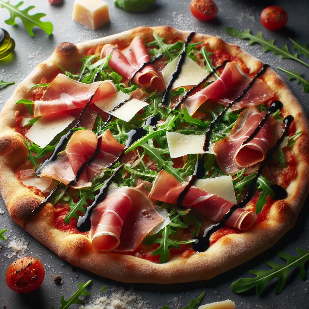 Knusprige Pinsa mit Parmaschinken