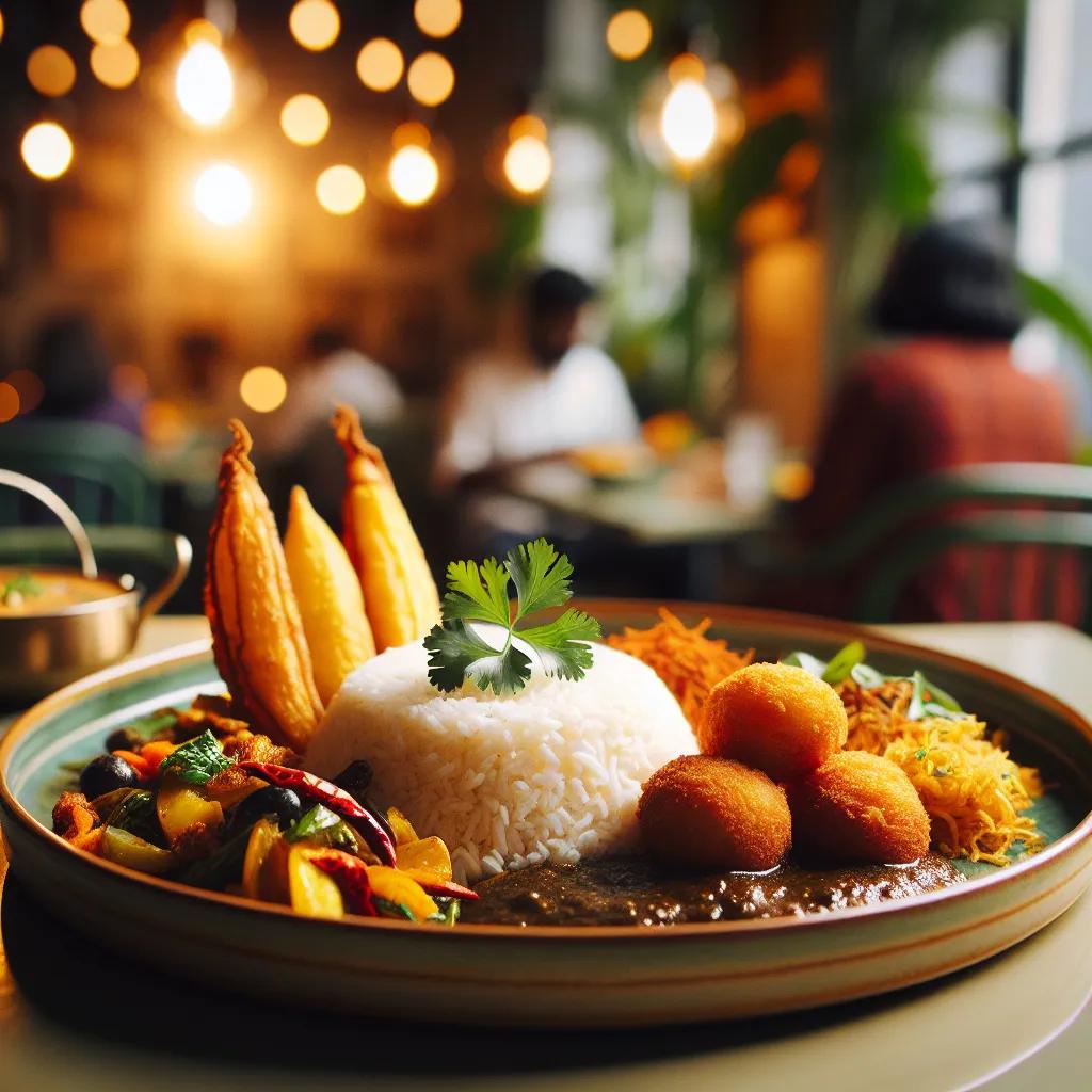 Kokosreis mit Chili Banana und Curried Vegetables