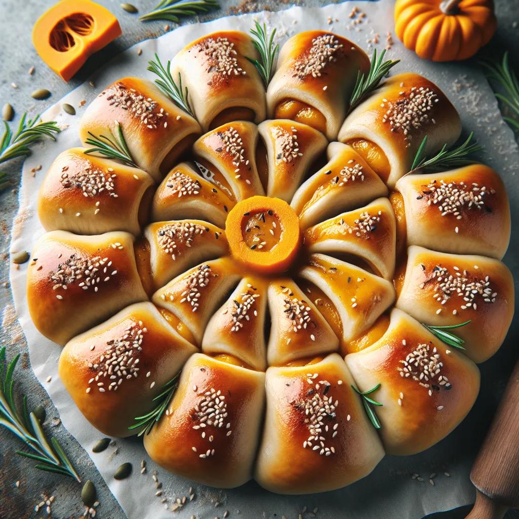 Kürbis-Pizzateig-Brötchen