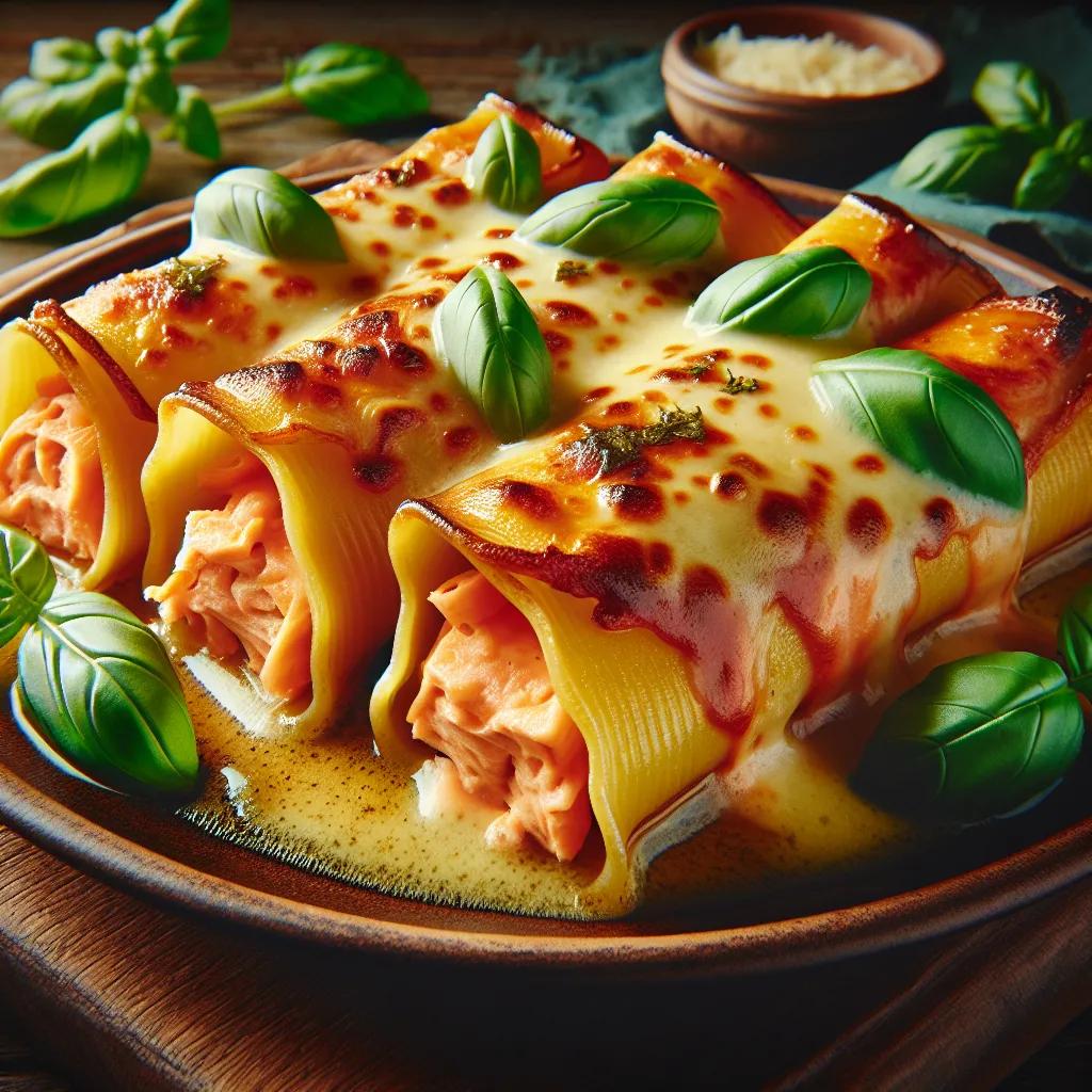 Lachs-Cannelloni mit Fenchelsauce