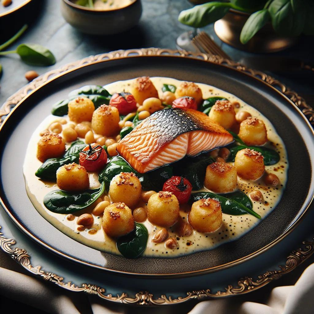 Lachs mit Nusskruste und Pfannen-Gnocchi