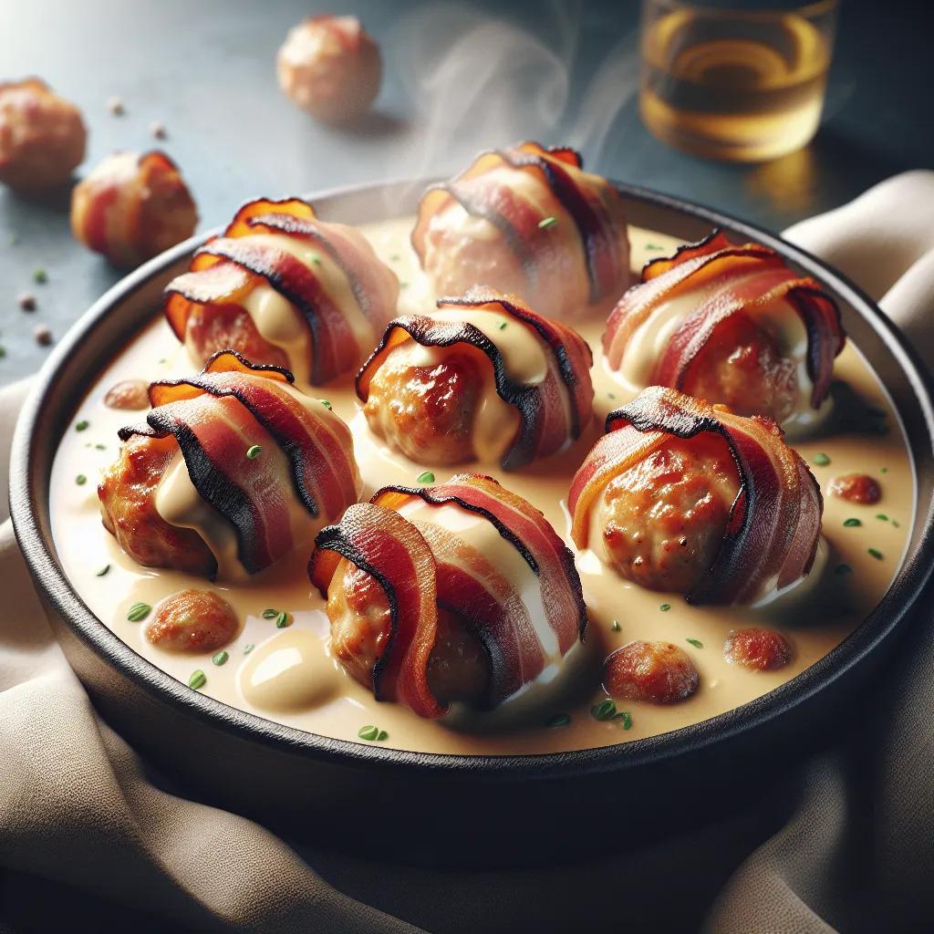 Mettbällchen mit Sahnesauce