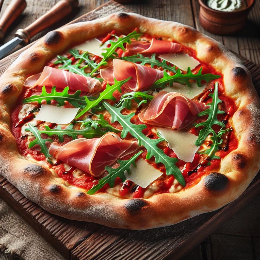 Pinsa mit Parmaschinken und Rucola