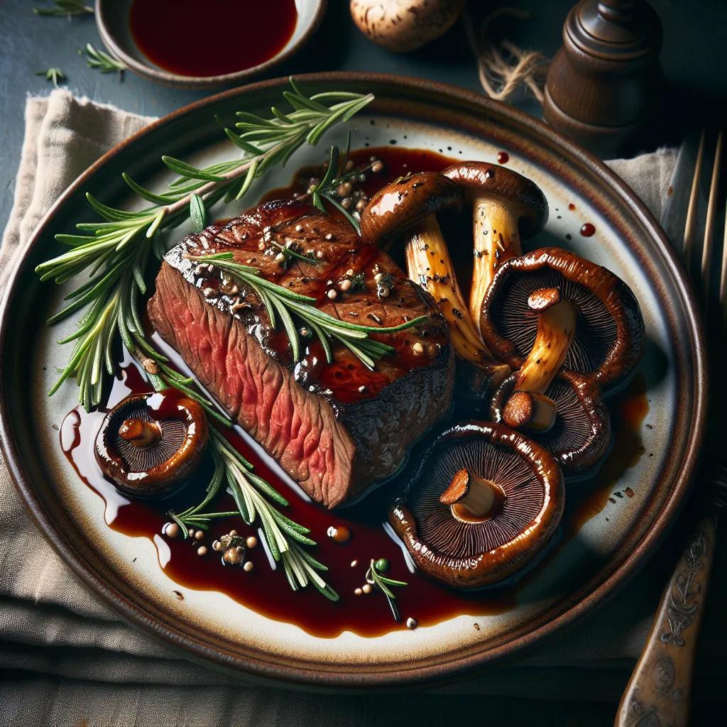 Rindfleisch mit Rosmarin und Steinpilzen