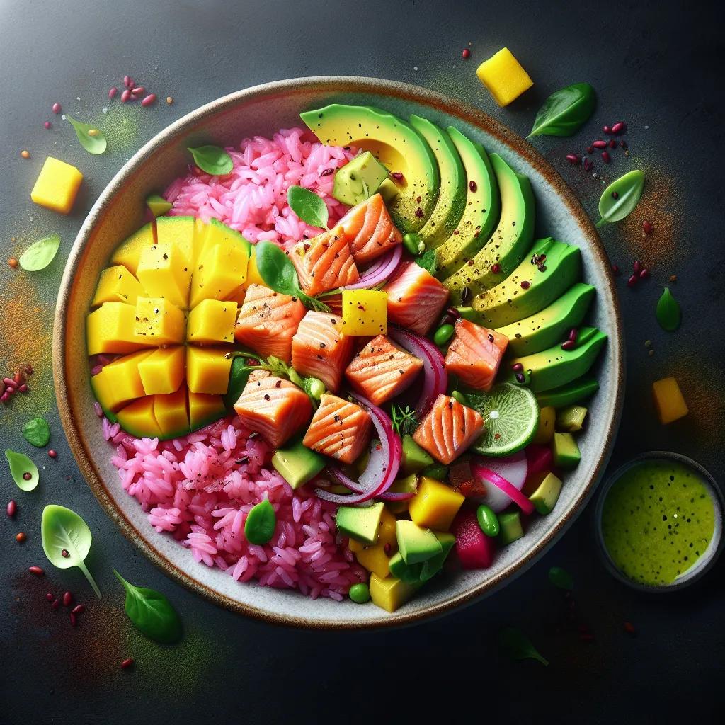 Rosa Reis Lachs Salat