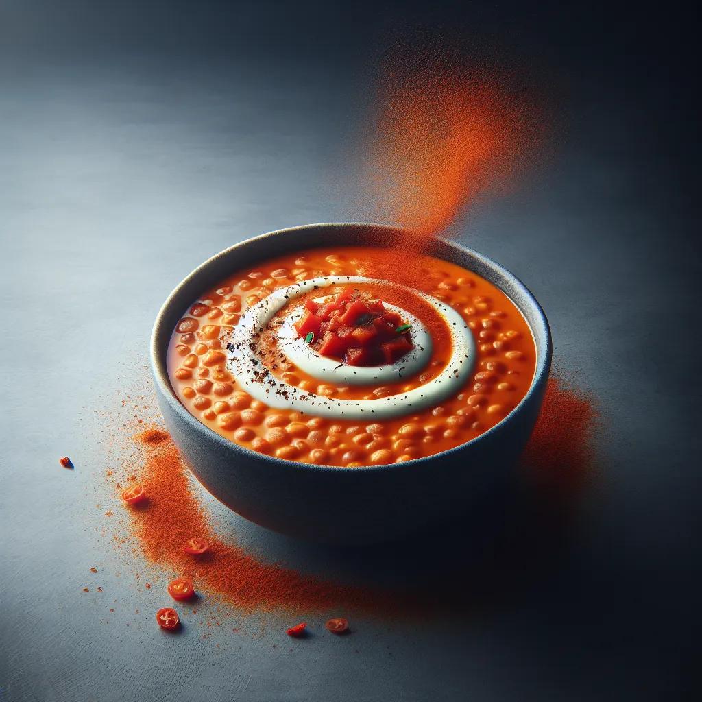 Rote Linsensuppe mit Kokos und Tomaten