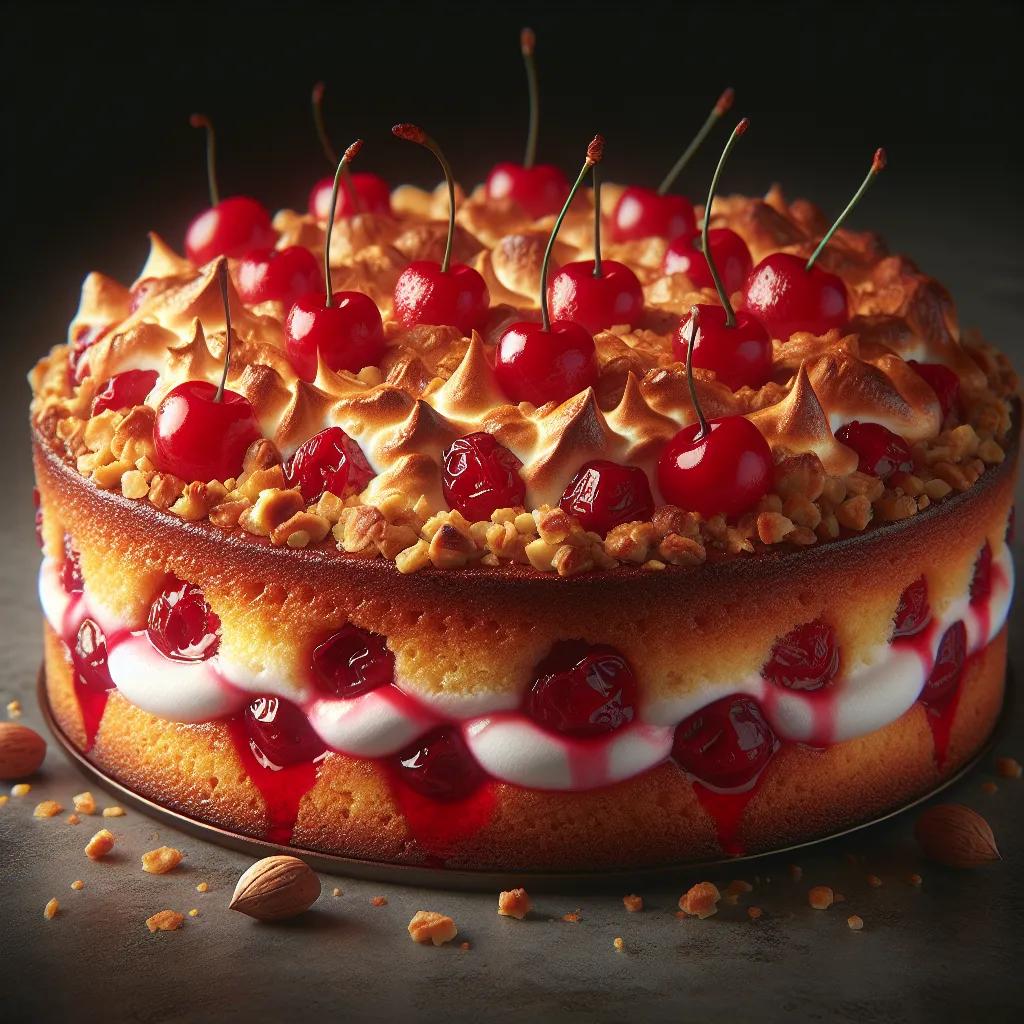 Sauerkirschkuchen mit Nussbaiser