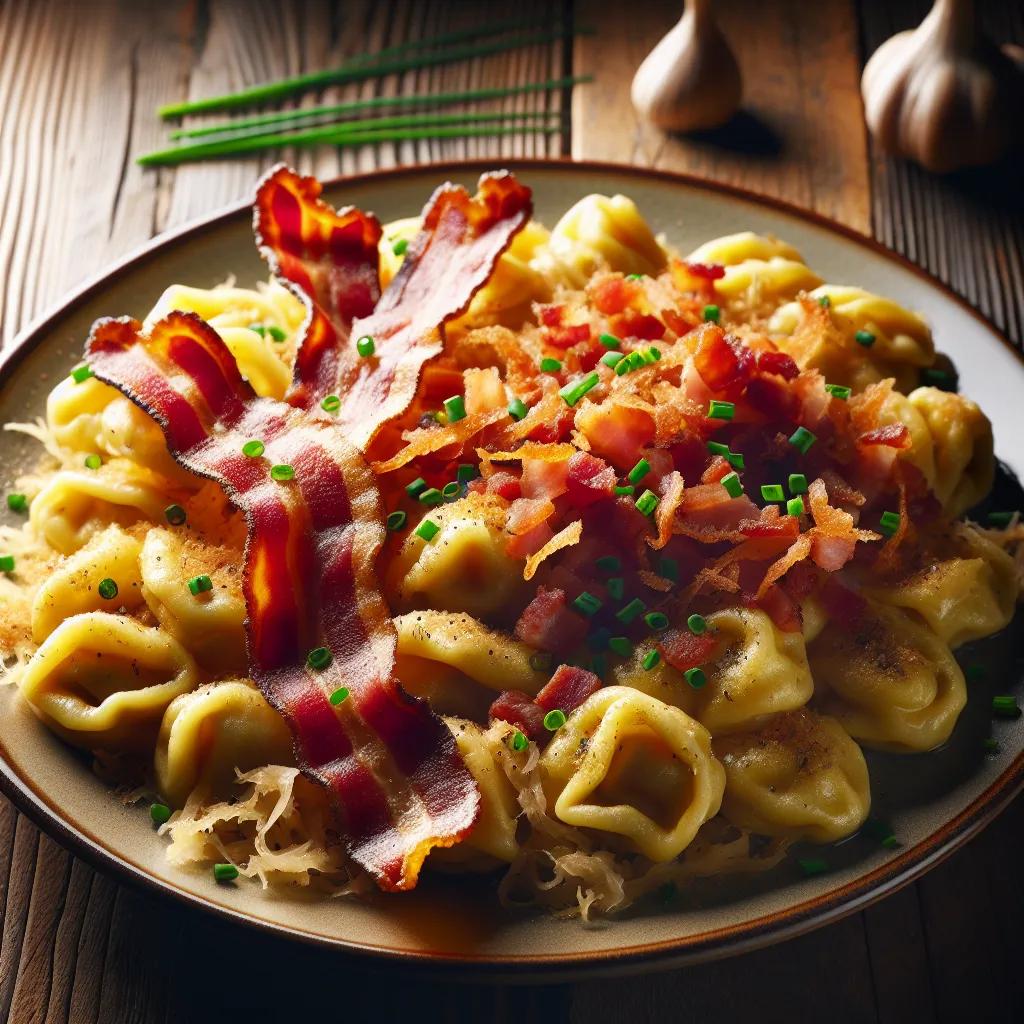 Schupfnudeln mit Sauerkraut und Speck