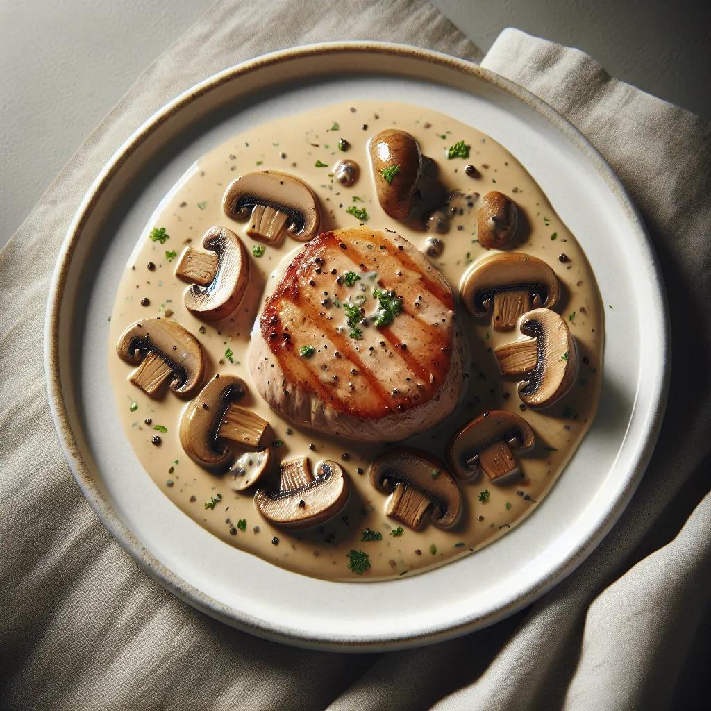 Schweinefilet mit Champignon-Sahne-Soße