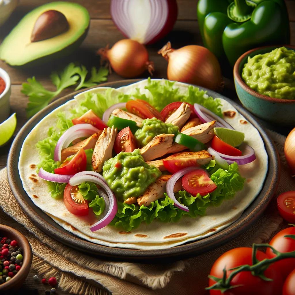 Einfache Hühner-Tortillas mit Guacamole