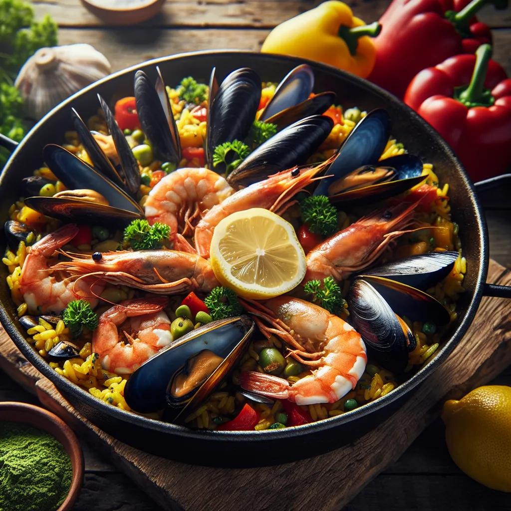 Meeresfrüchte-Paella mit Miesmuscheln