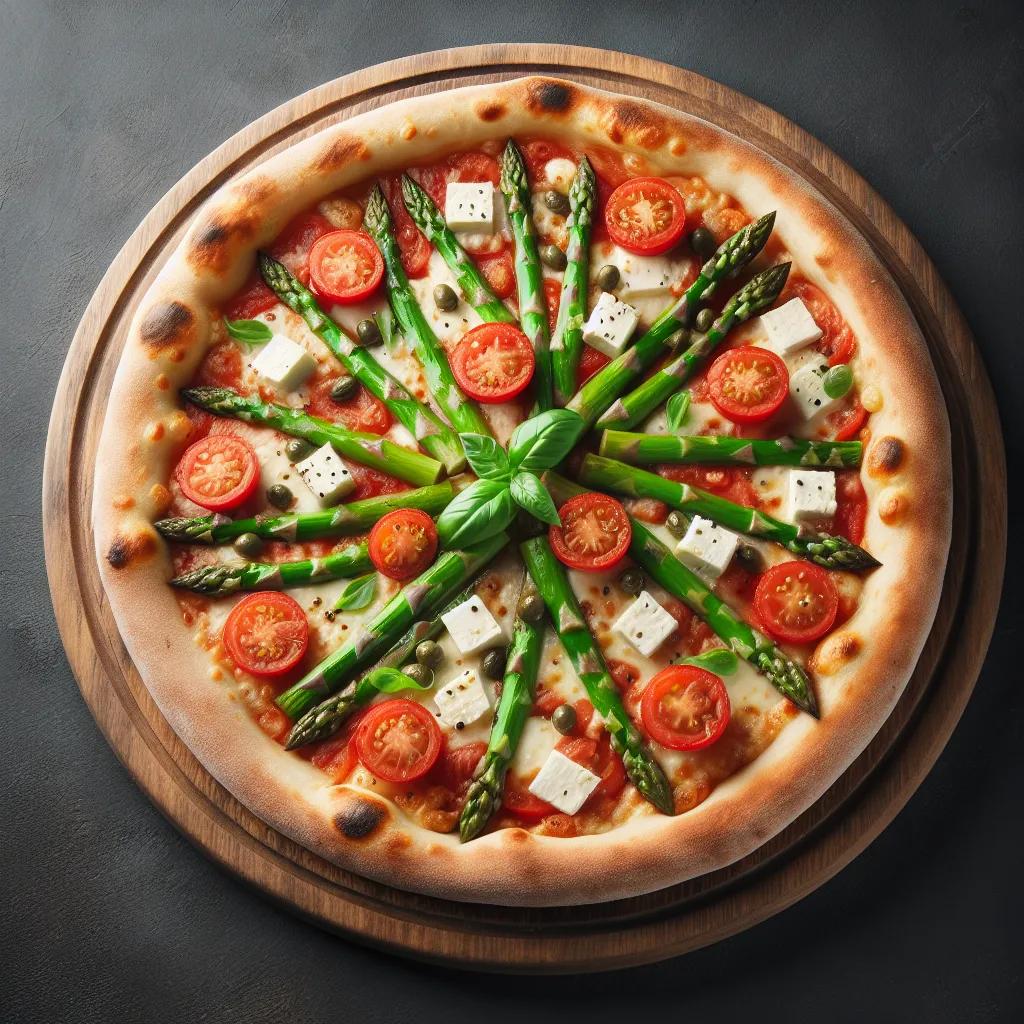 Spargel Pizza Mediterran