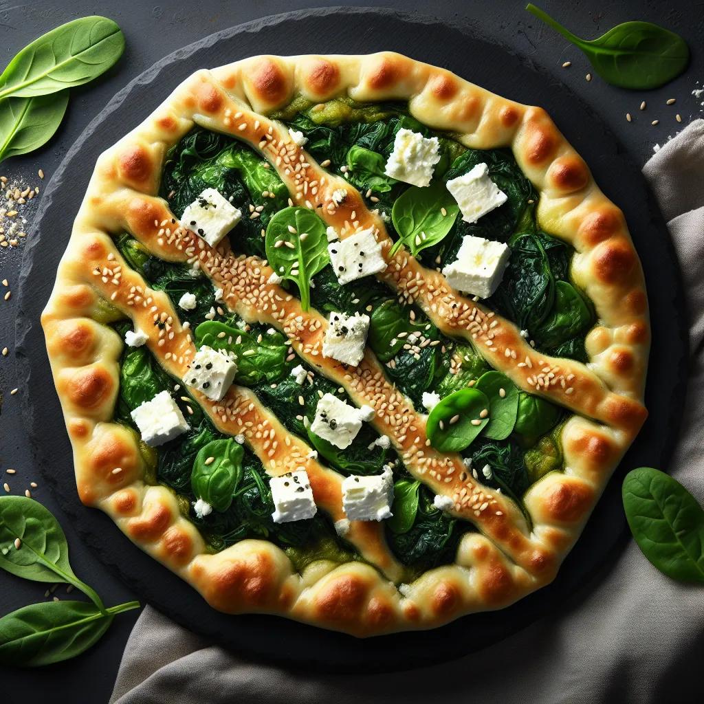 Spinat-Feta-Flammkuchentaschen
