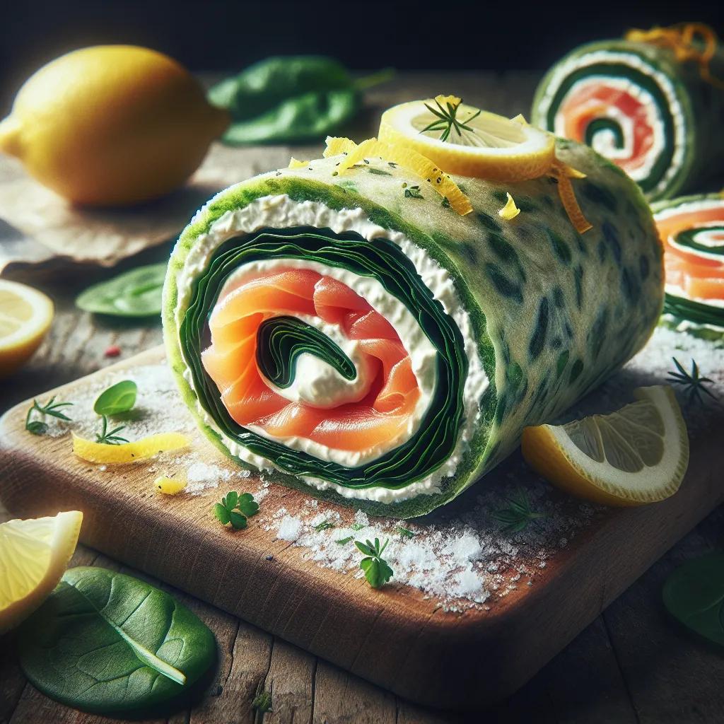 Spinat-Lachs-Rolle