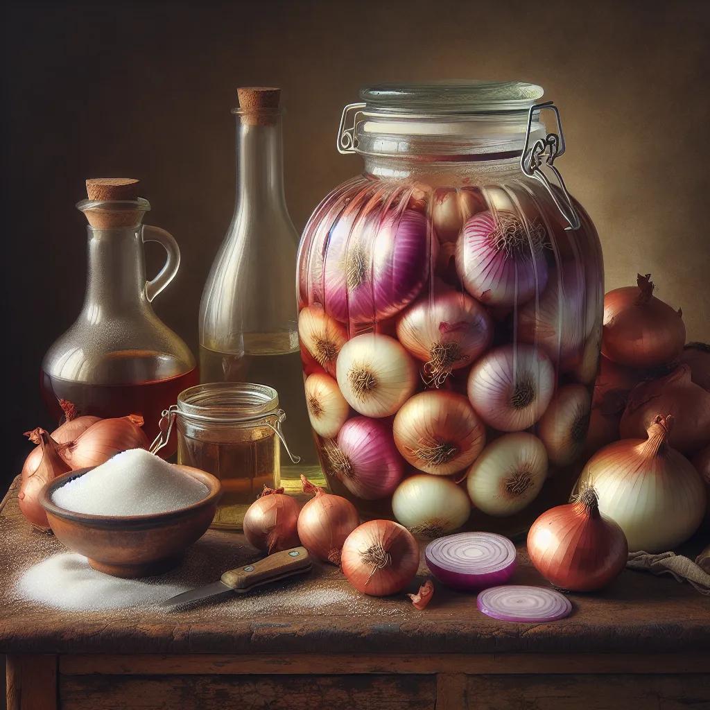 Süß-saure Zwiebeln im Glas