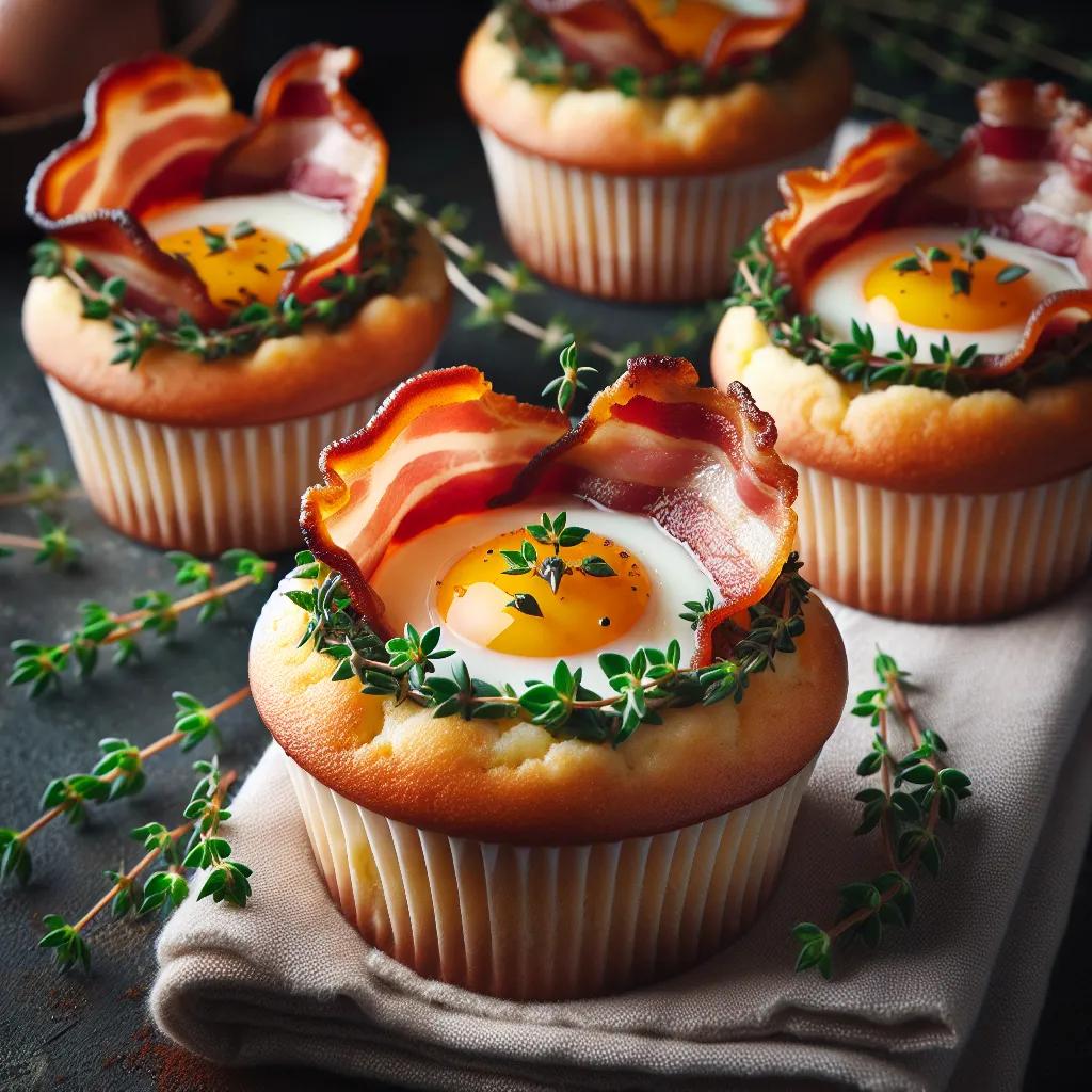 Toast-Muffins mit Speck und Ei