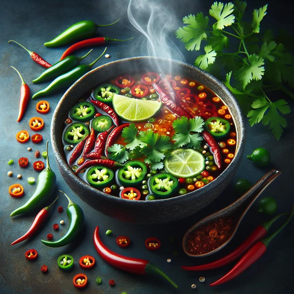 Scharfe Miso-Suppe mit Tofu und Algen