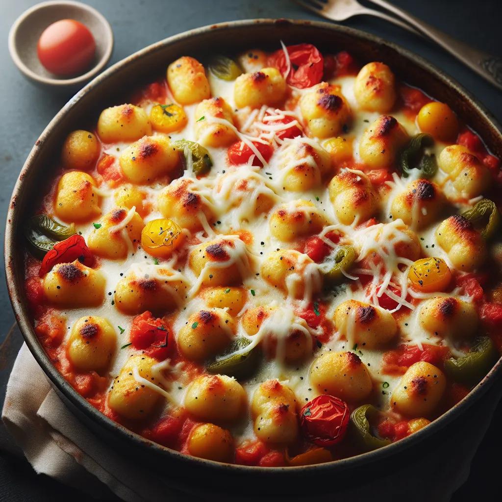 Überbackene Paprika-Tomaten-Gnocchi